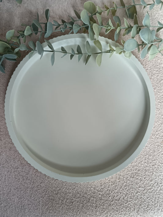 Bandeja redonda verde pastel