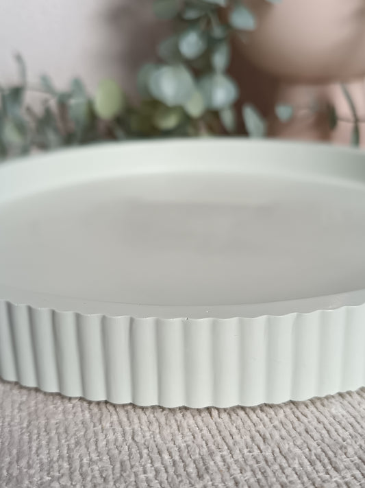 Bandeja redonda verde pastel